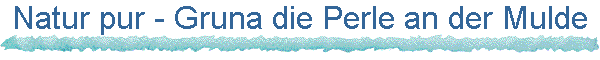 Natur pur - Gruna die Perle an der Mulde